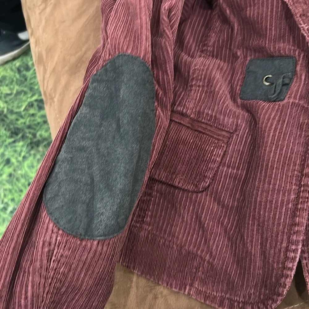 🔥 Anne Taylor LOFT red corduroy Jacket Size‎ 8